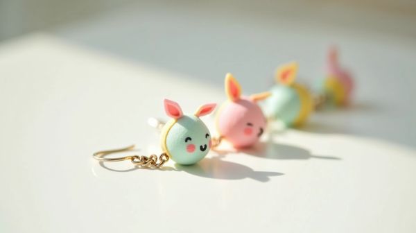 Des boucles d'oreilles enfant colorées et sécurisées